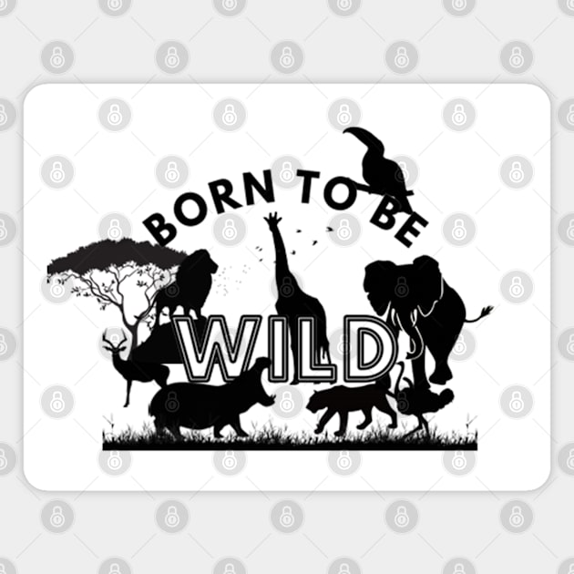 Born To Be Wild Silhouettes Magnet by ERArts